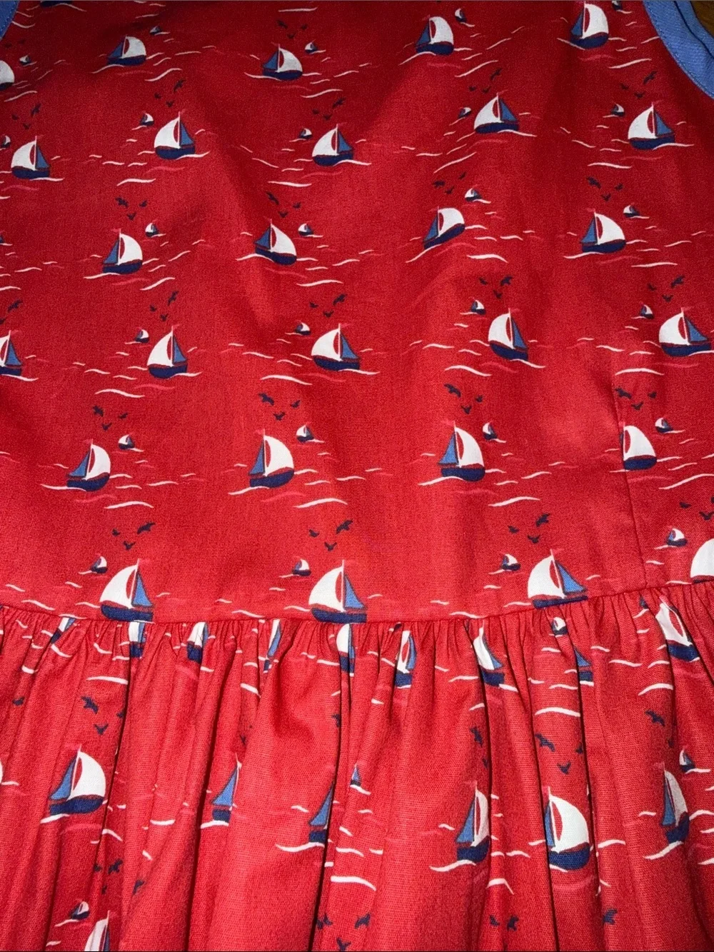 Kayce Hughes girls sailboat dress size 8 NWOT
